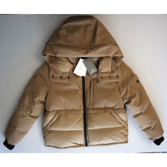 SOIA & KYO Women's Sz S Toffee Brown Cindi Hooded Down Puffer Jacket - Picture 7 of 12